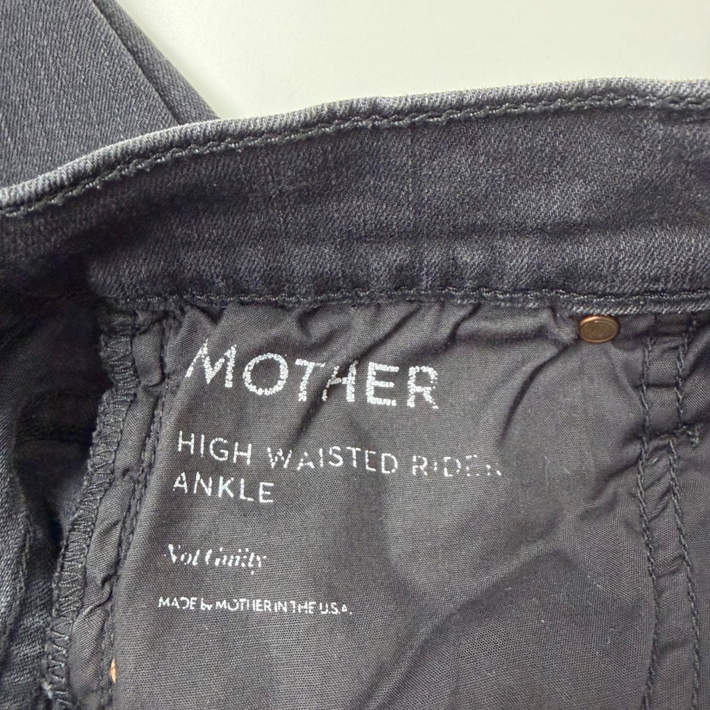Mother High Waisted Rider Ankle Jeans Women's 25 Black - Picture 3 of 11